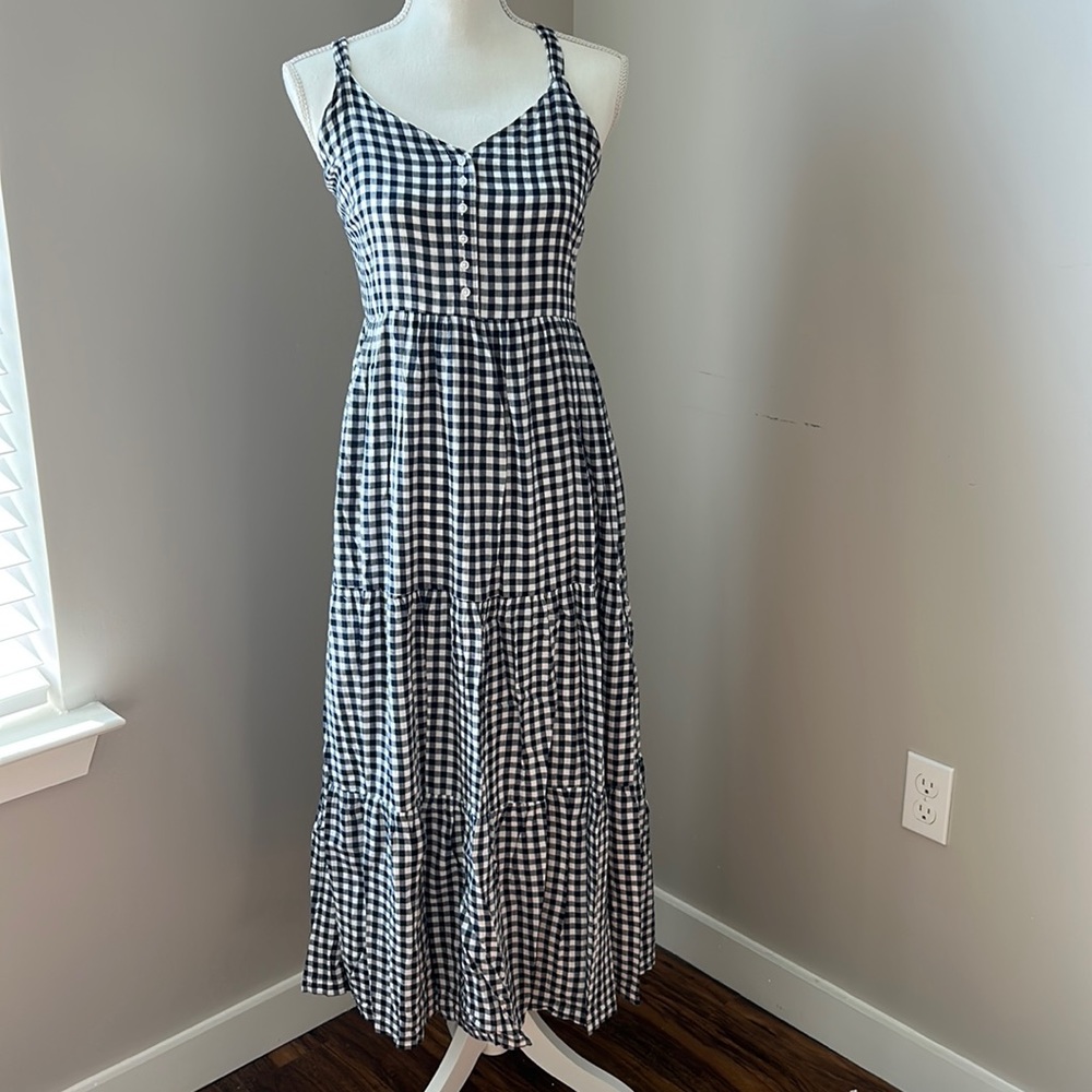 Gingham maxi dress